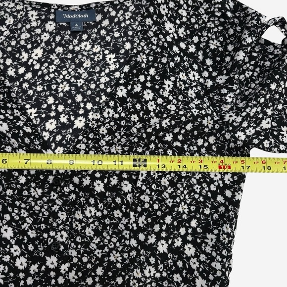 Modcloth Mini Dress Just Gotta Have It Black Floral - Picture 9 of 13